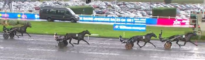 Photo de l'arrivée du quinté+ du jour à Vincennes, Prix Tenor de Baune 2025, Qualif 4 du Prix d'Amérique 2026