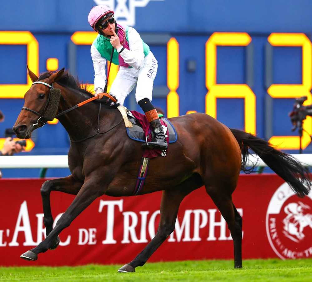 BLUESTOCKING monté par Rossa RYAN vainqueur du Prix de l'Arc de Triomphe 2024 à Paris Longchamp